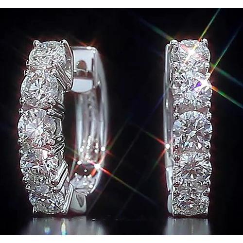 Boucle d'oreille diamant rond 2 carats bijoux Vs1 F - HarryChadEnt.FR
