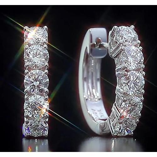 Boucle d'oreille diamant rond 2 carats bijoux Vs1 F - HarryChadEnt.FR