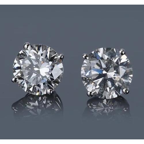 Boucle d'oreille diamant rond 3 carats - HarryChadEnt.FR