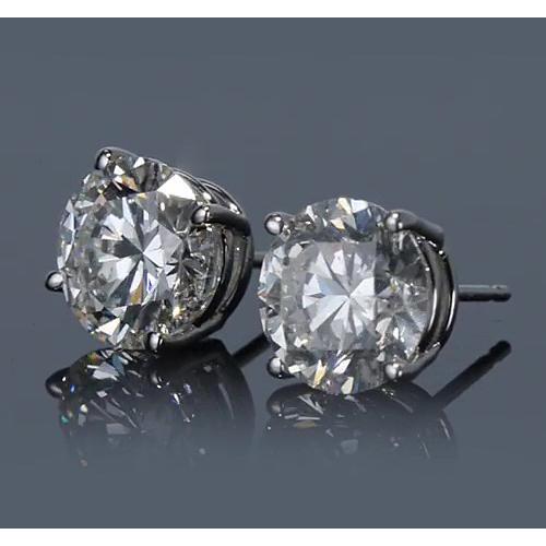 Boucle d'oreille diamant rond 3 carats - HarryChadEnt.FR