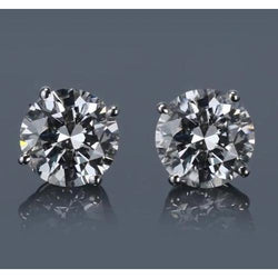 Boucle d'oreille diamant rond 3 carats