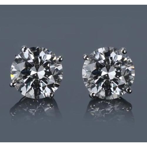 Boucle d'oreille diamant rond 3 carats - HarryChadEnt.FR