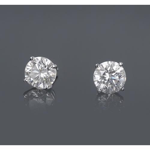 Boucle d'oreille diamant rond serti quatre griffes 1.50 carat - HarryChadEnt.FR
