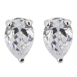 Boucle d'oreille en diamant taille poire sertie trois griffes de 1.5 ct