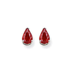 Boucle d'oreille rubis 1.80 ct en or blanc 14k