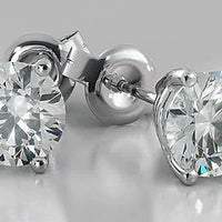 Boucles d'Oreilles Solitaire Diamant 1.50 Carats Or Blanc 14K Bijoux Neuf - HarryChadEnt.FR