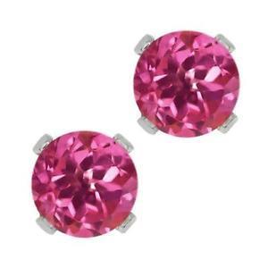 Boucles D'oreilles Clous 16 Carats Tourmaline Et Diamants Or Blanc 14K - HarryChadEnt.FR