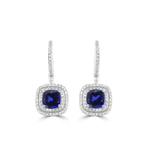 Boucles D'oreilles Lady Dangle Tanzanite 4 Ct Avec Diamants - HarryChadEnt.FR