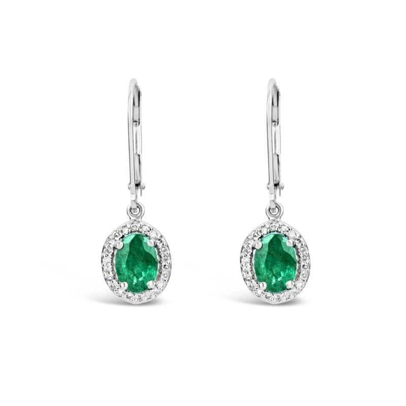 Boucles D'oreilles Pendantes Femme Emeraude Verte Et Diamants 5.30 Carats - HarryChadEnt.FR