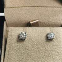 Boucles d'oreilles diamant rond 1 carat - HarryChadEnt.FR