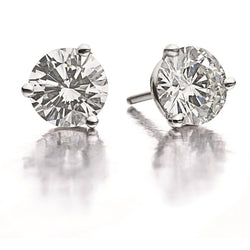 Boucles d'oreilles diamant 2 carats pour femme en or blanc 14K