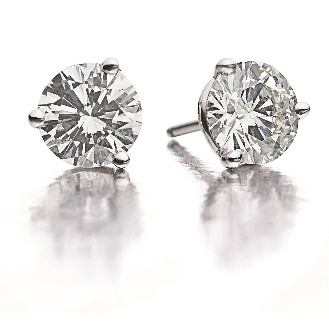 Boucles d'oreilles diamant 2 carats pour femme en or blanc 14K - HarryChadEnt.FR