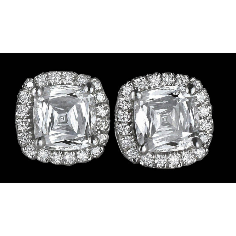 Boucles d'oreilles diamants Halo Boucles d'oreilles diamant naturel 2.24 carats - HarryChadEnt.FR