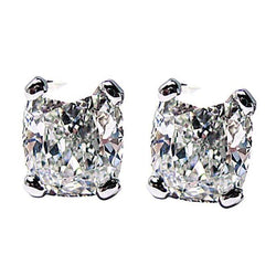 Boucles d'oreilles diamants taille coussin G VS1 1 carat