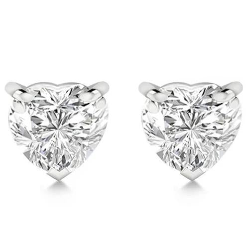 Boucles d'oreilles en forme de coeur avec diamants 2 carats pour femmes en or blanc massif 14K - HarryChadEnt.FR