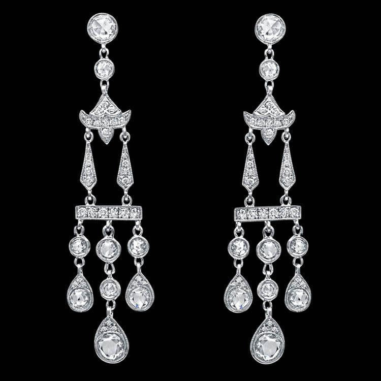 Boucles d'oreilles diamant lustre scintillant Boucle d'oreille diamant 3 carats - HarryChadEnt.FR