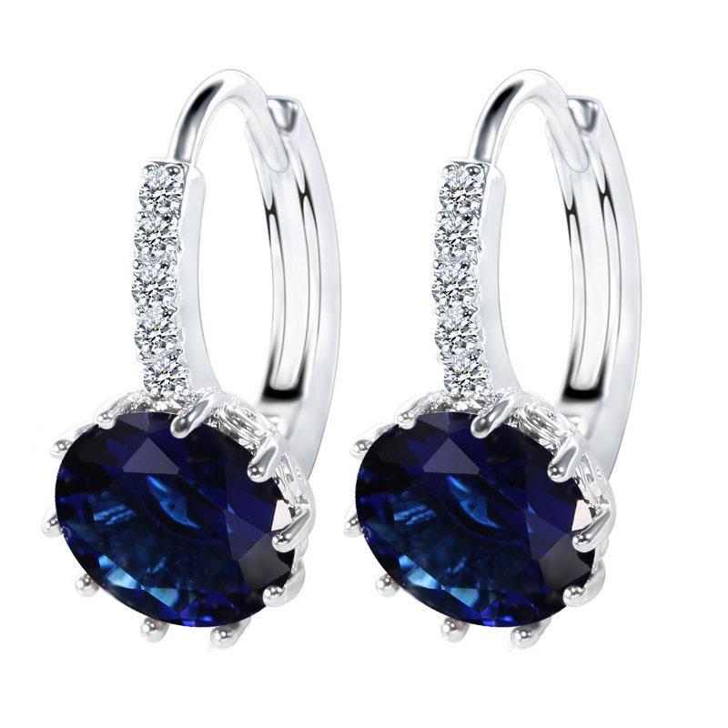 Boucles d'oreilles en or 3.20 ct en saphir de Ceylan et diamants - HarryChadEnt.FR