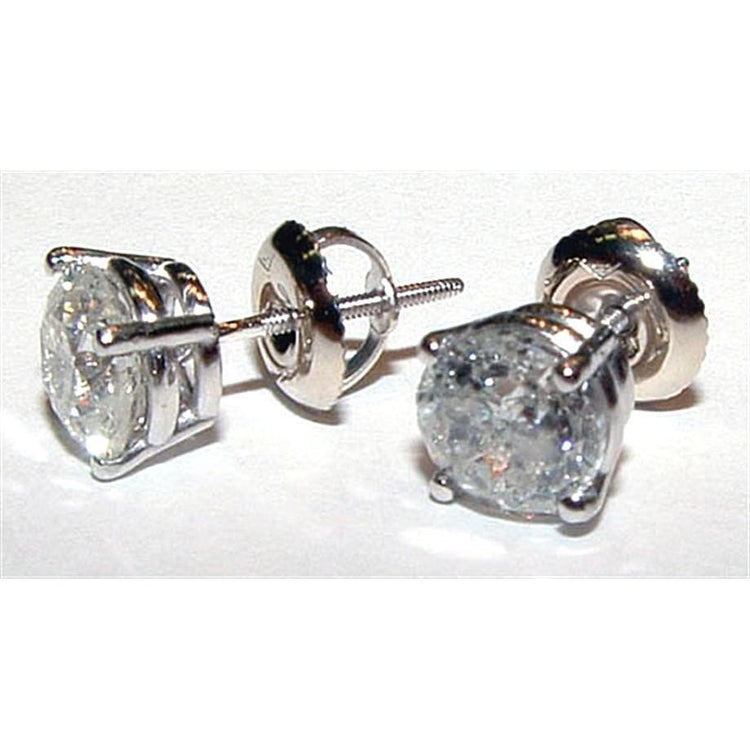 Boucles d'oreilles en or avec diamants ronds de 2.02 cts - HarryChadEnt.FR