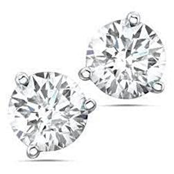 Boucles d'oreilles en or blanc avec diamants ronds de 2.20 cts pour femmes - HarryChadEnt.FR