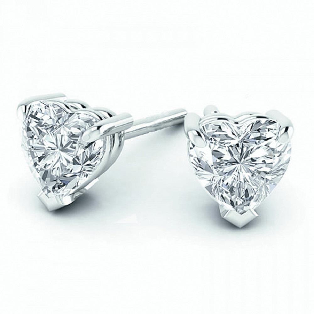 Boucles d'oreilles en or blanc massif avec diamants de 2 ct pour femmes - HarryChadEnt.FR