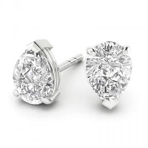 Boucles d'oreilles femme diamant taille poire 1.60 carats bijoux en or massif - HarryChadEnt.FR