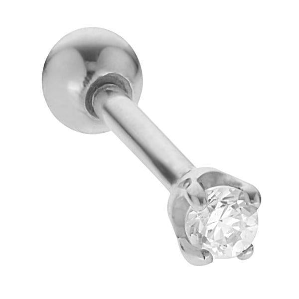 Boucles d'oreilles rondes à diamant unique de 0.75 carats pour hommes en or blanc 14 carats Nouveau - HarryChadEnt.FR