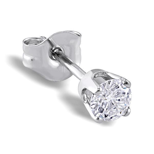 Boucles d'oreilles rondes brillantes à diamant unique de 0.75 carats pour hommes - HarryChadEnt.FR