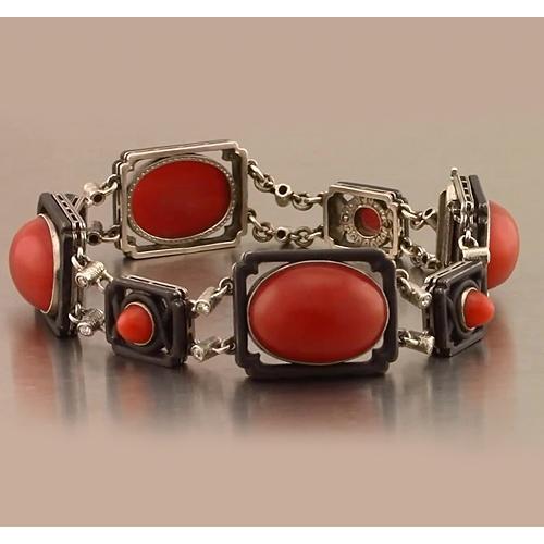 Bracelet Corail Rouge 88.42 Carats Femme Bijoux Neuf - HarryChadEnt.FR