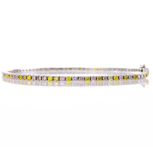 Bracelet Diamant Saphir 5 Carats Or Blanc 14K Bijoux - HarryChadEnt.FR