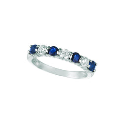 Bracelet Éternité Saphir & Diamant 1 Carat Or Blanc 14K