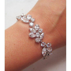 Bracelet Femme Rond. Poire & Diamant Marquise 12 Carats