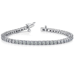 Bracelet Tennis Diamant Femme Scintillant Or Blanc 14K 6.60 Carats