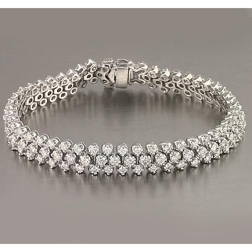 Bracelet Tennis Femme Ensemble De Griffes 12 Carats Or Blanc 14K Bijoux Neuf - HarryChadEnt.FR