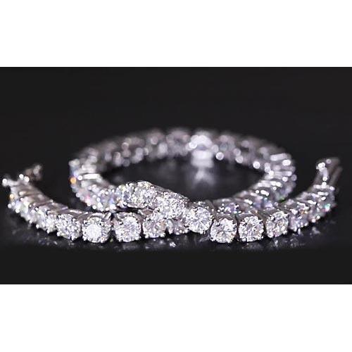 Bracelet Tennis Diamant 12.50 Carats Femme Or Blanc F Vs1 Bijoux - HarryChadEnt.FR