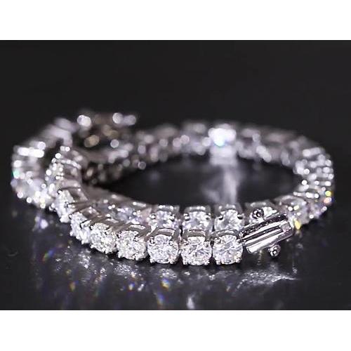 Bracelet Tennis Diamant 12.50 Carats Femme Or Blanc F Vs1 Bijoux - HarryChadEnt.FR