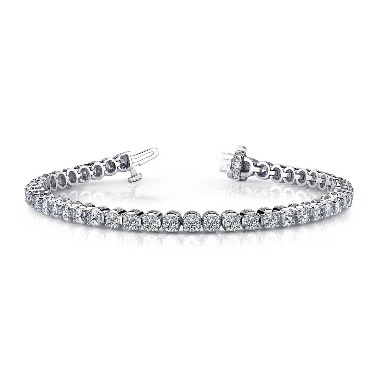 Bracelet de tennis pour femme avec diamants ronds taille brillant de 9 cts - HarryChadEnt.FR