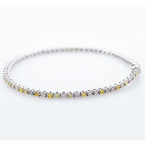 Bracelet Tennis Saphir Rose. Blanc. Jaune & Vert Bijoux 5 Carats - HarryChadEnt.FR
