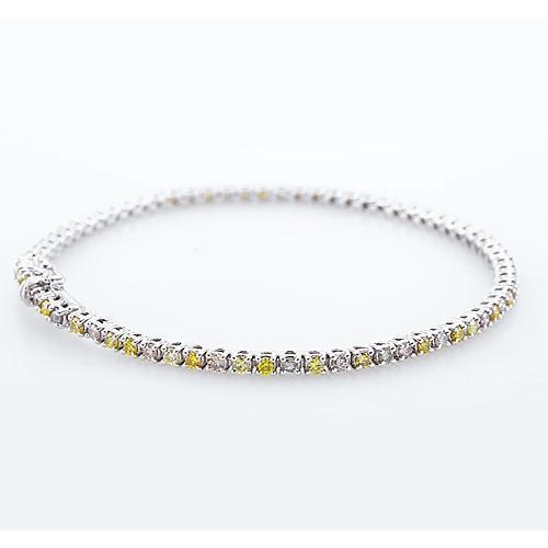 Bracelet Tennis Saphir Rose. Blanc. Jaune & Vert Bijoux 5 Carats - HarryChadEnt.FR