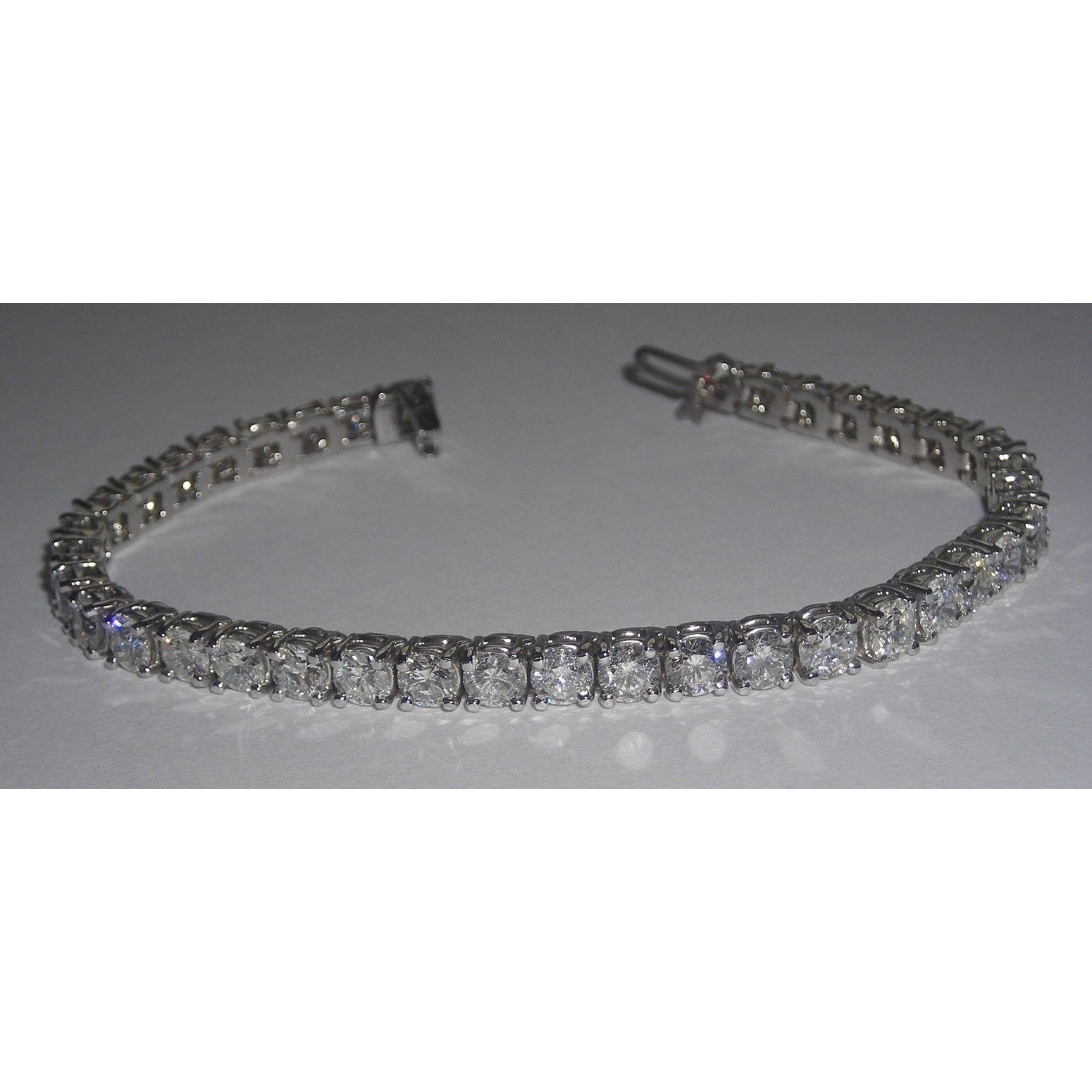 12.80 carats bracelet tennis diamant or blanc 14K bijoux - HarryChadEnt.FR