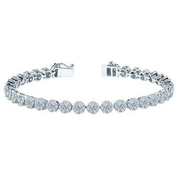 Bracelet Tennis à 20 Carats De Diamants Ronds Blancs Bijoux En Or Blanc