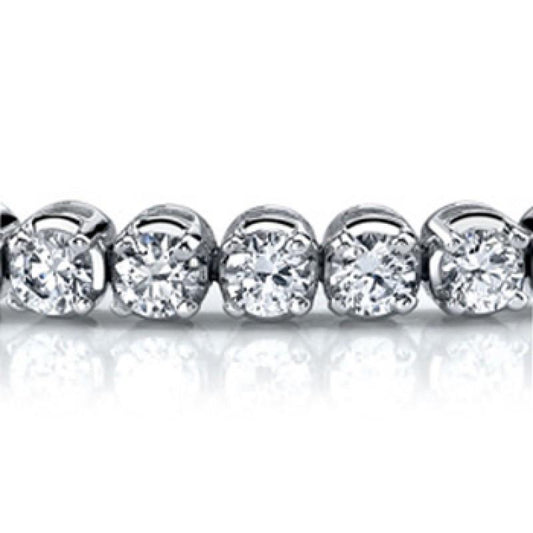 Bracelet Tennis Or Blanc 14K Diamants Scintillants 7.20 Carats - HarryChadEnt.FR