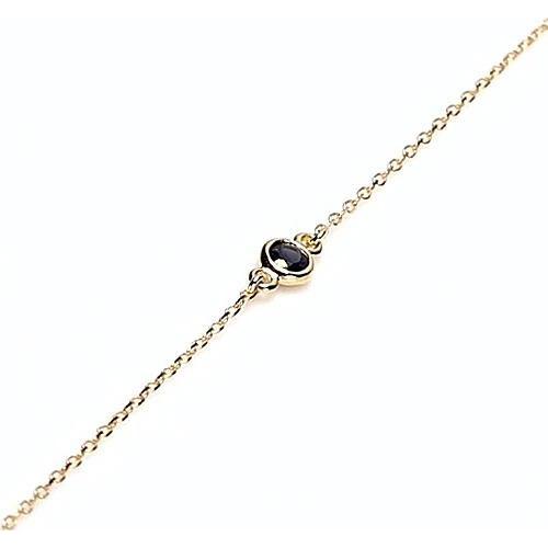 Bracelet serti de diamants noirs 2 carats or jaune 14K - HarryChadEnt.FR