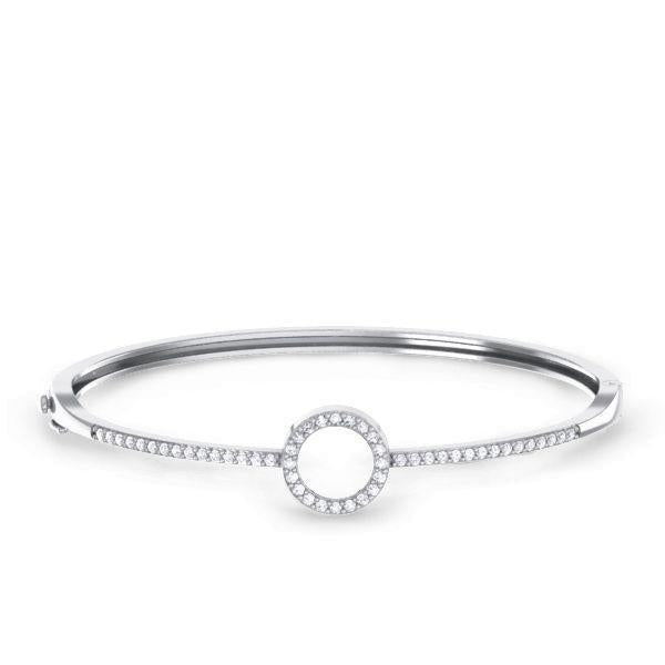Bracelet pour femme avec diamants ronds de 2.50 cts en or blanc 14 carats - HarryChadEnt.FR