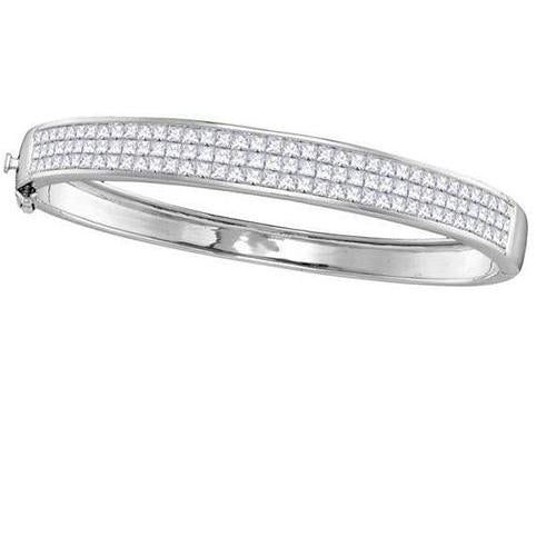 5.50 carats princess diamond bracelet femme or blanc 14k