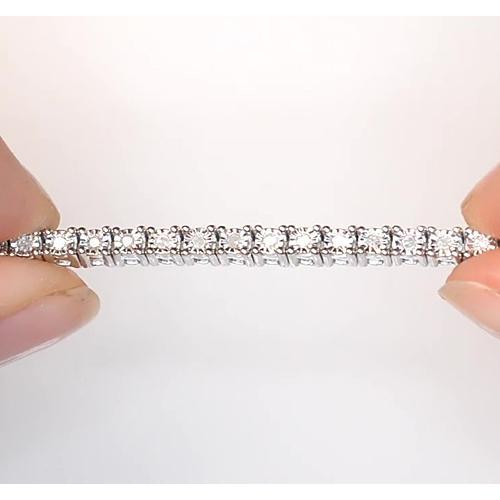 Bracelet tennis diamant serti de griffes 5 carats F Vs1 bijoux femme - HarryChadEnt.FR