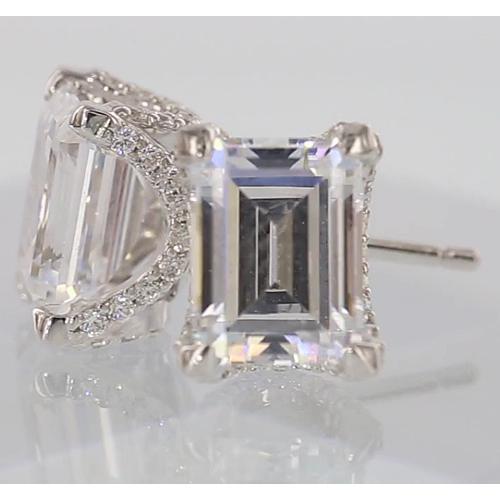 Clous de diamants naturels taille émeraude 1.50 carats - HarryChadEnt.FR