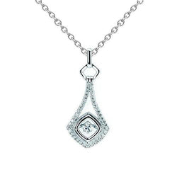 Collier Pendentif Diamants Femme 1.5 Carats Diamants Scintillants