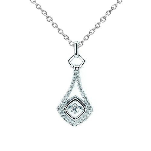 Collier Pendentif Diamants Femme 1.5 Carats Diamants Scintillants - HarryChadEnt.FR