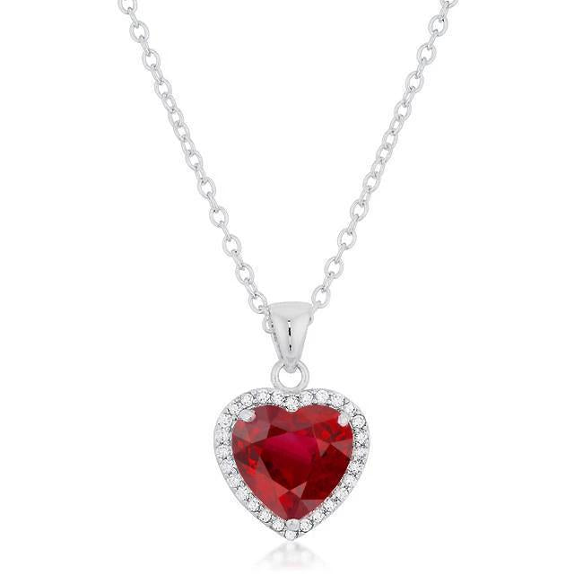 Collier Pendentif En Or Blanc 14K Rubis Et Diamants 5.40 Ct - HarryChadEnt.FR