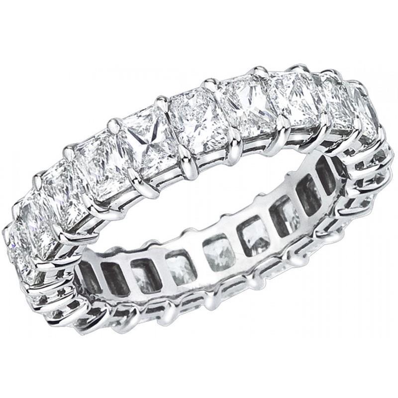 Diamant Taille Princesse Eternity 4.40 Carts Band Or 14K - HarryChadEnt.FR